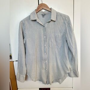 Aerie Blue Stripe Button-down Shirt